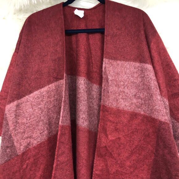 Woolrich Large Color Block Super Soft Poncho, Cape, Sweater feels like Cashmere - Picture 2 of 6
